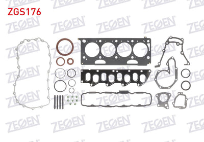 Zegen ZGS176 Motor Set Gasket Full Renault Kangoo 1.9 F9q — Gaskets & Seals