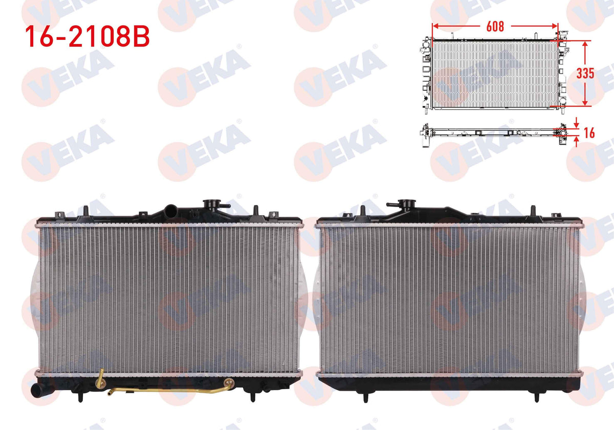 Veka 16-2108B Su Radiator Brazing Hyundai Accent I (X-3) 1.3i A-T 1994-2000 — Radiators & Fans