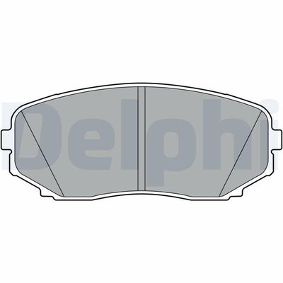 Delphi LP3399 Front Brake Pads Low Metallic Material Fits 19 Outlander Compatible with Mitsubishi Outlander