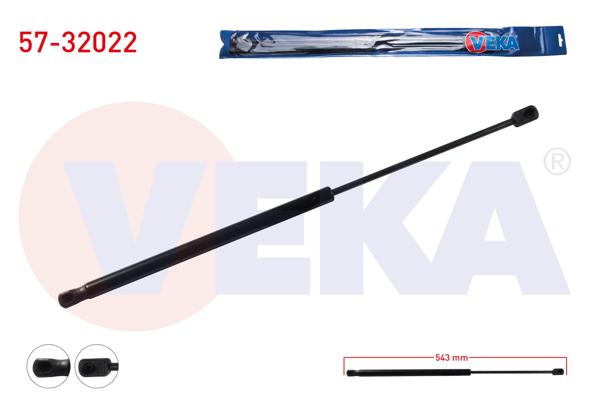 Veka 57-32022 Motor Hood Gas Strut Opel Astra H 2004- | Set of 2