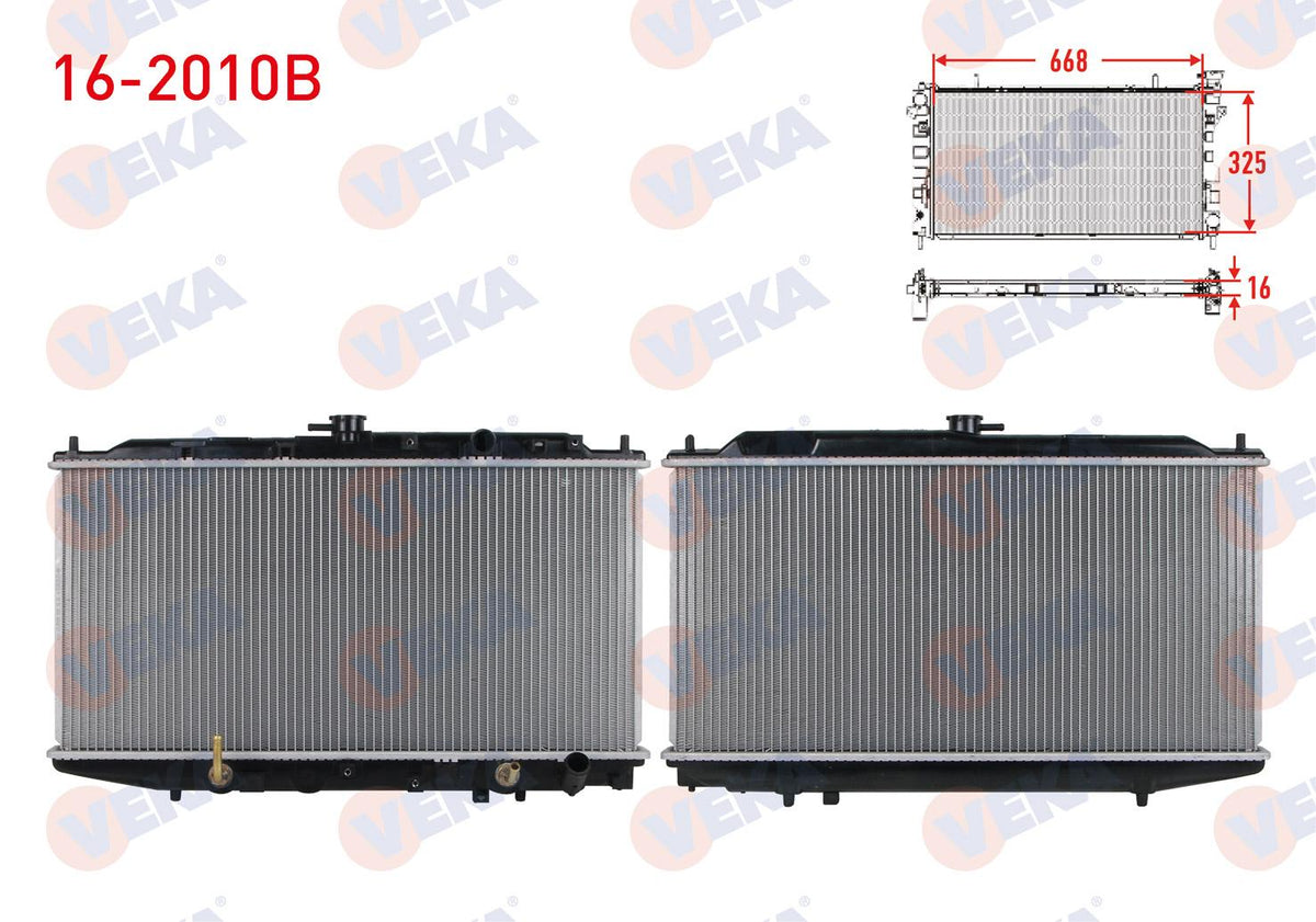 Veka 16-2010B Su Radiator Brazing Honda Civic 1.5 A-T Ac + /-1988-1991 — Radiators & Fans