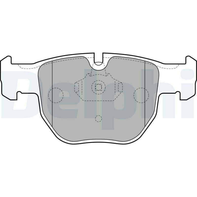 Delphi LP1863 Front Brake Pad Set for 2002-2013 Range Rover 4x4 - Low-Metallic, Noise Prevention — Brake Pads