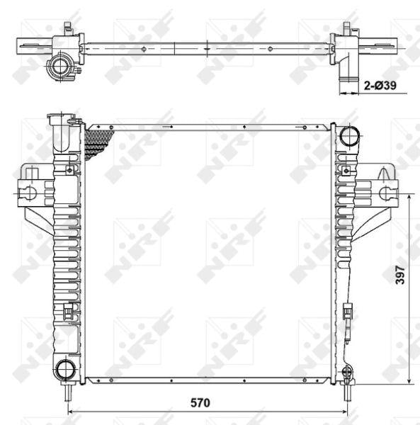 NRF 53182 Motor Radiator Jeep Cherokee 01 08
