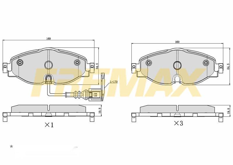 Fremax FBP-1972 Front Brake Pad. Golf-A3-Leon-Passat. 2013 > … — Brake Pads