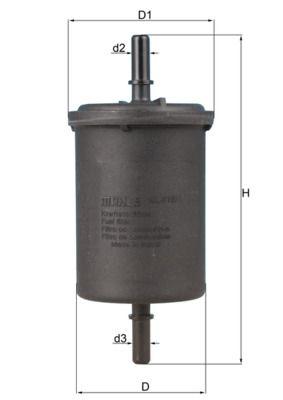 Mahle KL416-1 Fuel Filter Gasoline Renault Clio / Kangoo / Megane 1.4-1.6 96- — Fuel Delivery