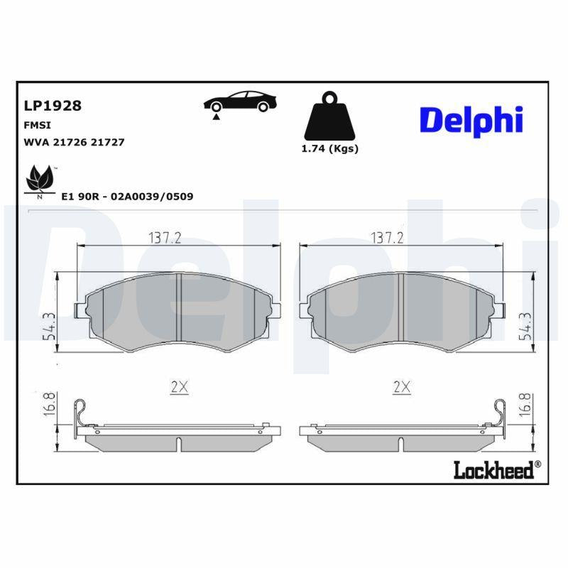 Delphi LP1928 Brake Pad