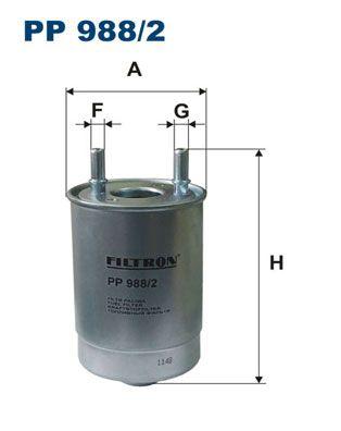 Filtron PP988-2 Diesel Filter Fluence Megane III Scenic III 1.5 dCi K9k 07- — Fuel Delivery