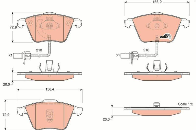 TRW GDB1528 Front Brake Pads - Superior Stopping Power for Audi A6 & Allroad