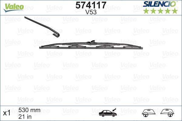 Valeo 574117 Wiper Blade 530mm Golf III IV / Polo III Audi A3 — Wipers