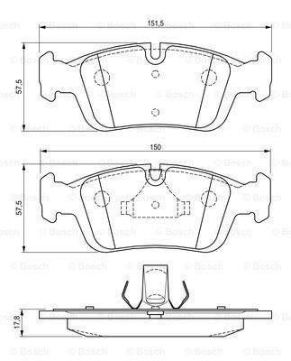 Bosch 0986494015 Front Brake Pad BMW E36 E46 3 Series 91-05 — Brake Pads