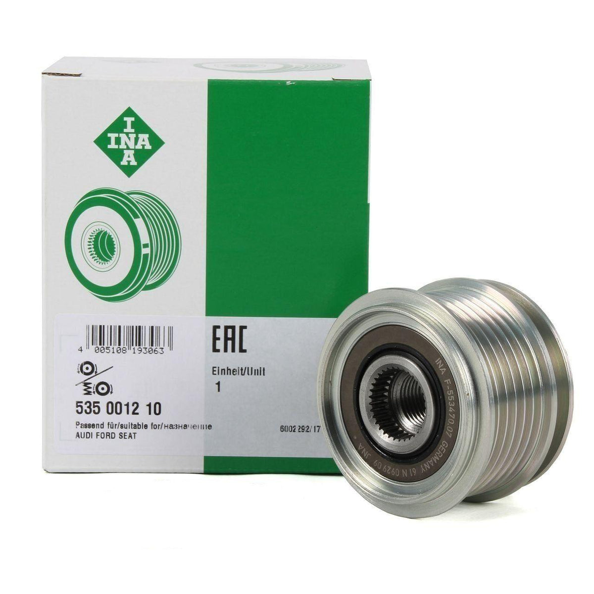 INA 1.6 TDI Dynamo Pulley - Fits Seat Leon Models 2010-2012 — Cylinder Head & Block