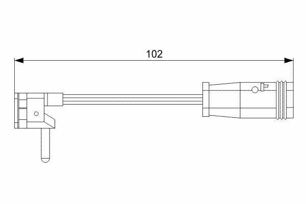 BOSCH 1987473019 - Front Left Brake Pad Cable for 03-E-Series (W211-S211) — Brake Pads