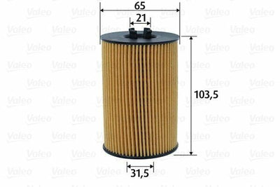 VALEO Oil Filter - Compatible with VW Golf & Caddy 2012, 1.6Tdi, 2.0Tdi — Oil Filters