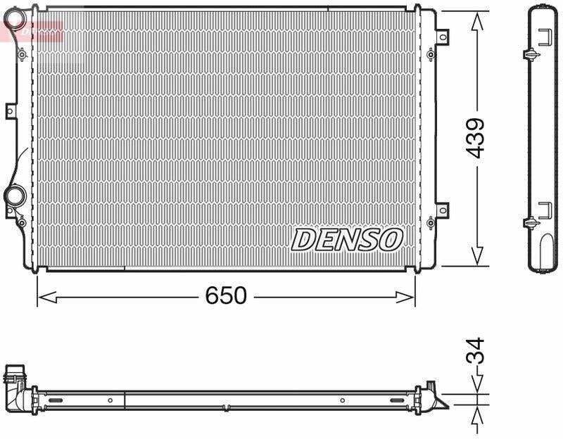 DENSO DRM32041 Radiator - Cooling System Component for VW Golf V & Jetta — Radiators & Fans