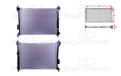 Wisco 3113583-00 Water Radiator Brazing At 375X500x16 Hyundai i20 1.4.1.6 08 > — Radiators & Fans