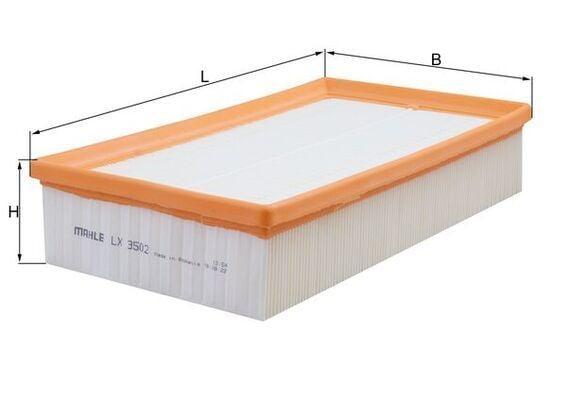 MAHLE LX3502 Air Filter - Compatible with VW Golf, Passat and 3 more models — Air & Cabin Filters