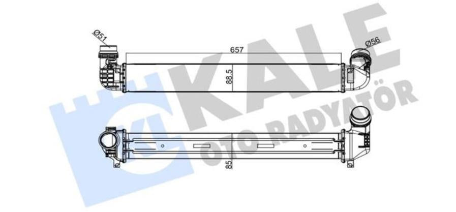 Kale 050CAC050 Renault Fluence/Megane III 1.5 dCi K9K Intercooler Turbo Radiator 07-16
