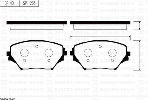 Hi-Q SP1233 Brake Pad Front Rav4 (A2) 1.8:2.0 01-05 — Brake Pads