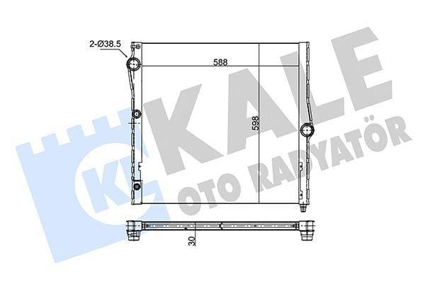 Kale BMW E70 11-13, F15 13-18, E71 E72 11-14 Motor Radiator - Aluminum Construction — Radiators & Fans