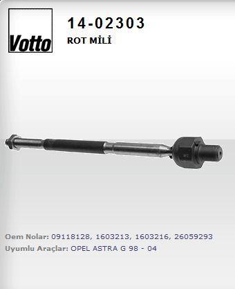 Votto 14-02303 14.02303 /Tie Rod Shaft (Opel: Astra G /Astra H /Zafira) — Tie Rods & Linkage