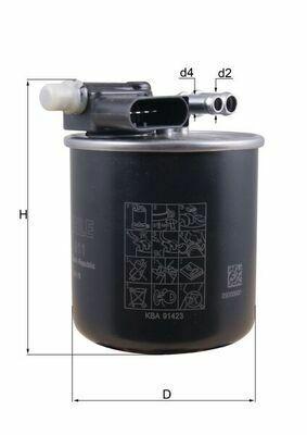 MAHLE KL911 Diesel Fuel Filter - Compatible with 12-A, C, E Series — Fuel Delivery