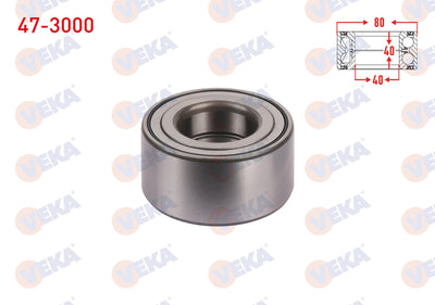 Veka 47-3000 Front Wheel Bearing Left-Right 40X80x40 Mitsubishi Lancer 1.6 2003-2008 / Lancer VII 1.3 2003-2 — Wheel Bearings