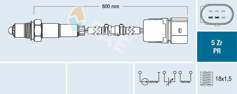 FAE 75039 Oxygen Sensor - Golf IV 1.6 16V, Leon 1.6 16V — Oxygen & Air-Fuel