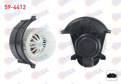 Veka 59-4412 Heater Motor Front VW Touareg 2002-2010 / Audi Q7 2006-2015 / Porsche Cayenne 2002-2010 — Heater & Blower
