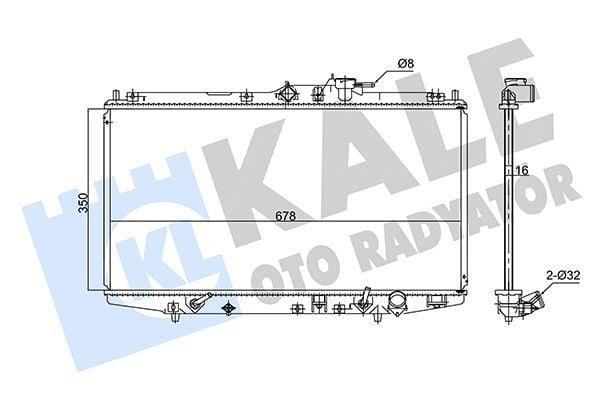 Kale Honda Accord Radiator - Water Radiator 1.6-2.3L 16V 1998-2002 — Radiators & Fans