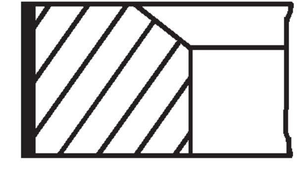 MAHLE Piston Ring Std Albea Doblo 1.4 8V - 4 Pieces Set (72 mm) — Pistons & Rotating