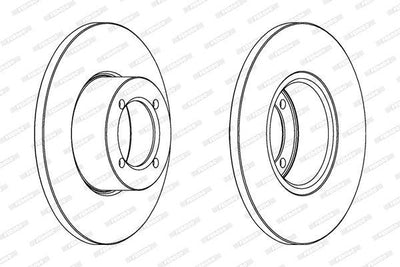 Ferodo DDF054 Opel Brake Disc Front Corsa B 569014 — Brake Rotors & Drums