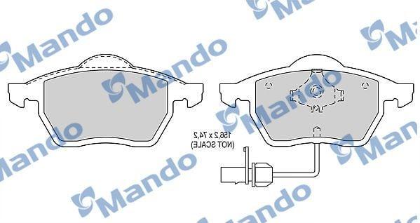 MANDO MBF015143 Brake Pad Set - Front Disc Pads for 2002-2004 Audi A6 — Brake Pads