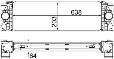 Mahle CI369000S Turbo Radiator Mercedes W906/W907/W910 VW Crafter 2.5TDI 06-19 — Radiators & Fans