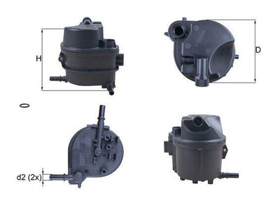 Mahle KL777D Diesel Filter 01-206-307 C1 C2 C3 Fiesta Fusion 1.4 HDi 1.4 TDCi — Fuel Delivery