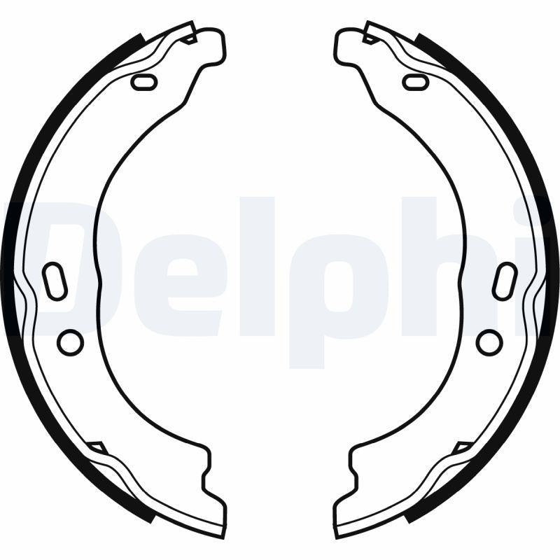 Delphi LS1978 Parking Brake Shoe - Compatible with 07-Bxr-Jmp-Dct 2.2-2.3-3.0Hdi — Brake Cables & Hardware