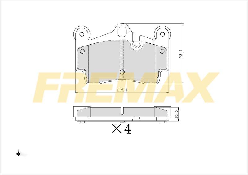 Fremax FBP-1359 Rear Brake Pad (Carbon Formula) VW Touareg-Q7-Cayenne 2004 > — Brake Pads