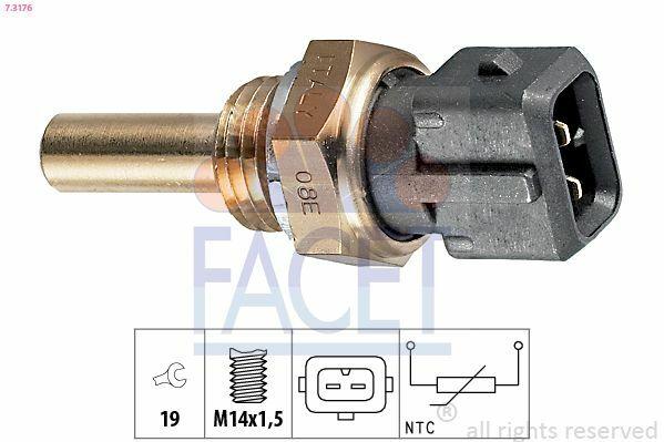 FACET 7.3176 Coolant Temperature Sensor - High Precision for BMW E36 E34 E32 E38 — Temperature Sensors & Switches