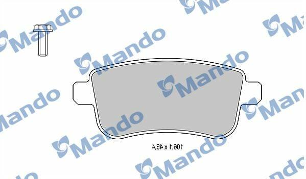 MANDO MBF015253 Brake Pads - Rear for 2009 Fluence & Megane 3