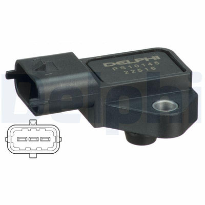 Delphi PS10145 MAP Sensor Opel Corsa C Astra G/H Combo Meriva 1.7 CDTi Z17DTH — Engine Management Sensors
