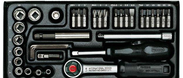 Proxxon 23070 1/4" Socket Set with Ratchet (39 pcs)