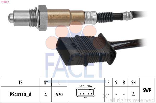 Facet 10.8553 Oxygen Sensor BMW F20/F23/F30/F80/F34/F33/F83/F36/F10/F11/X1/X3/X4/X5/Z4 N20/N26 — Oxygen & Air-Fuel