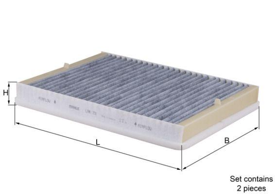 Mahle LAK73-S Cabin Air Filter BMW E39 with Carbon — Air & Cabin Filters