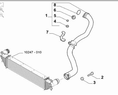 OPAR 52082487 Fiat Egea 2015- 1.3 Diesel Euro 5 Intercooler Air Outlet Pipe — Turbo & Supercharger