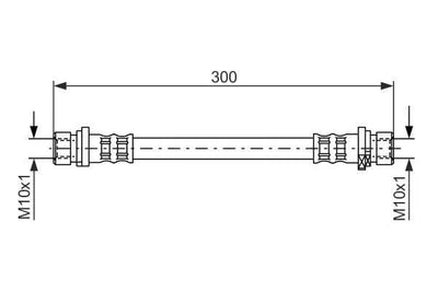 BOSCH Brake Hose Rear Right 1987476583 - 02 Jazz II & City IV — Brake Hydraulics