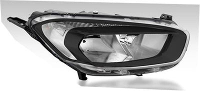 Ayfar 505922 Headlight Black with Frame with Motor Right Ford Transit Courier 2014-19
