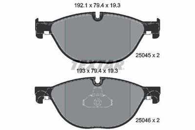 Textar 2504501 Brake Pad Front BMW F01/F02/F04/F06/F07/F10/F11/F12/F13 535-550-740 — Brake Pads