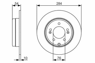 BOSCH Rear Brake Discs 284mm - Sonata 2.0Crdi — Brake Rotors & Drums