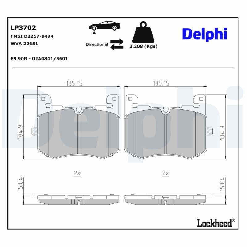 Delphi LP3702 Brake Pad