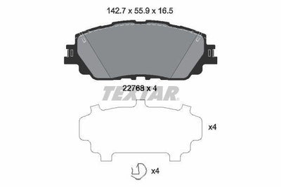 Textar 2276801 Brake Pad Front C-Hr Rav 4 18-B.M 2016
