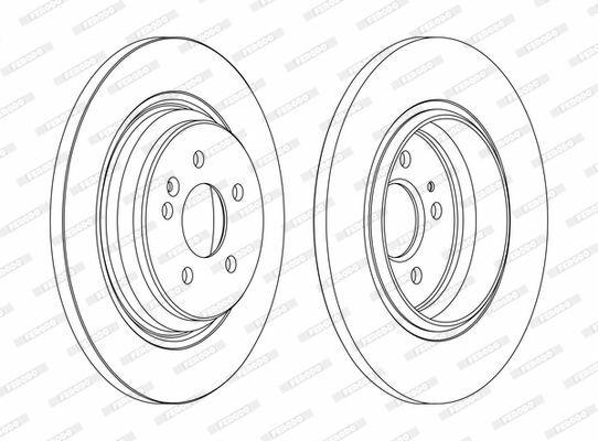 FERODO DDF1099C Rear Brake Disc For ML-Class W163 (1998-2005) — Brake Rotors & Drums